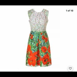 NWOT$378 Milly of New York Bianca Poppy  dress 8